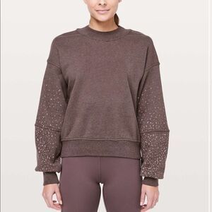 NWT New LULULEMON x SOULCYCLE Reflective To The Beat Sweatshirt Antique Bark 8